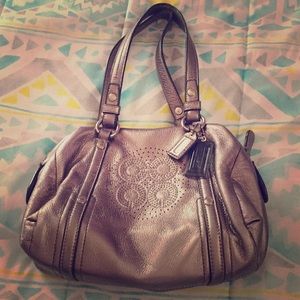 Coach Women’s Silver Metallic Purse